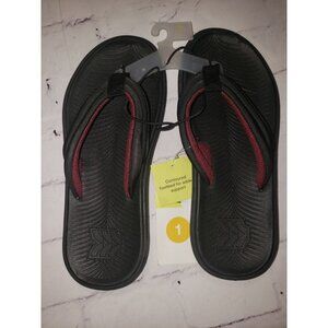 All In Motion Boys Black Sandals With Contoured Footbed Sizes 13 Or 1